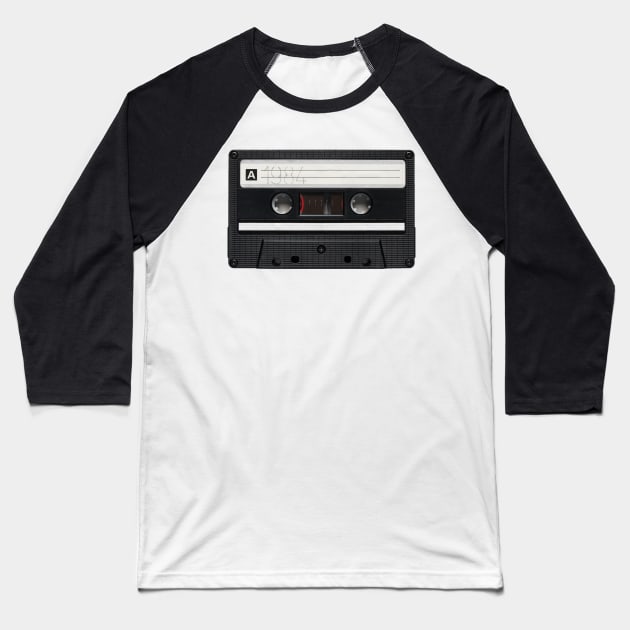 1984 Mix Tape Baseball T-Shirt by Retrofloto